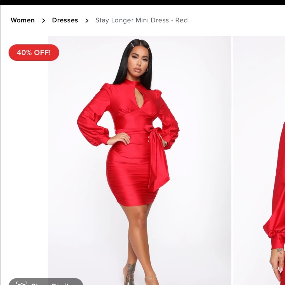 ❤️💕💃🏻SEXY RED DRESS WITH SILKY FEEL💃🏻💋